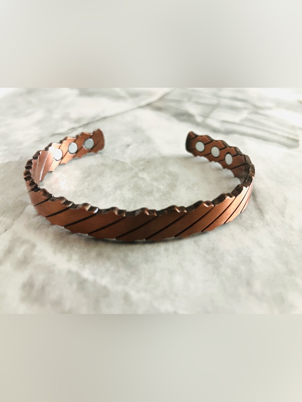 Copper Magnetic Torque Cuff Bracelet for Men
